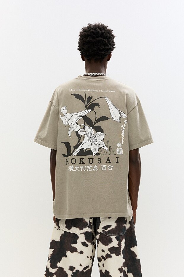 Hokusai grafik t-shirt - 4