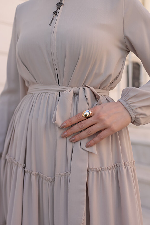 Stone Colored Katrel Ferace - 5