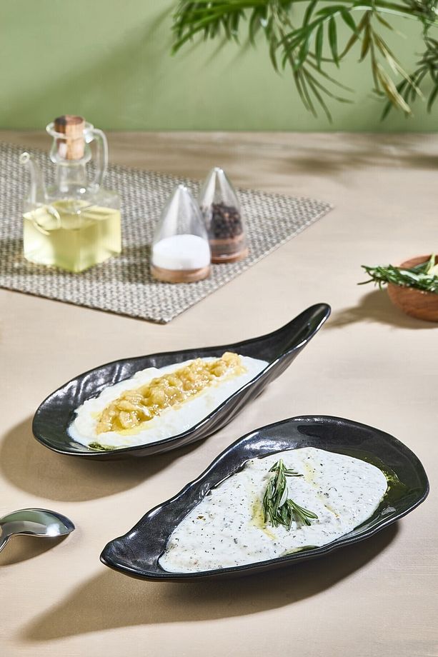 İstiridye Cam Meze Ve Çerez Servis Tabağı - 2 Adet - 1