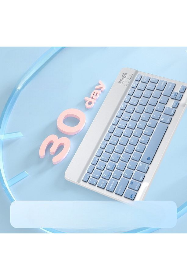 Bluetooth Klavye & Mouse Set IOS Android Windows Uyumlu Şarjlı Taşınabillir Set - 4