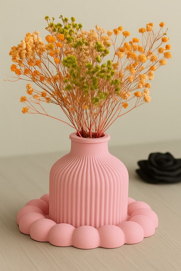 2 Lİ BUBBLE BİBLO ÇİÇEKLİK SET Pembe - 1