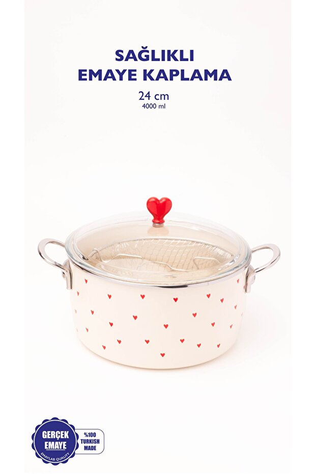 Cupid Enamel Frying Pan/Fryer (Special Lid)
