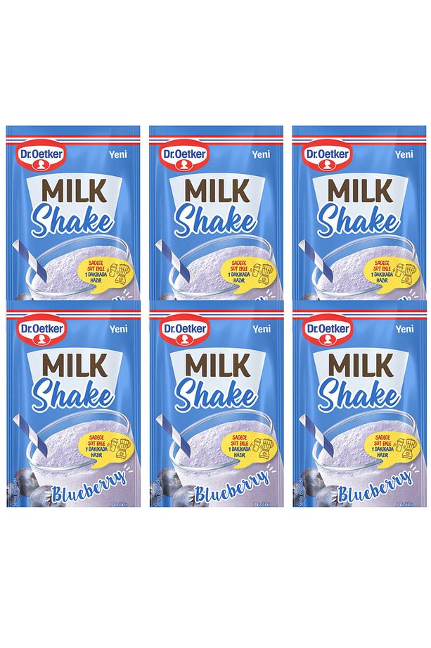 Dr.Oetker Milkshake Blueberry 6 x 19 g 6 lı set - 1