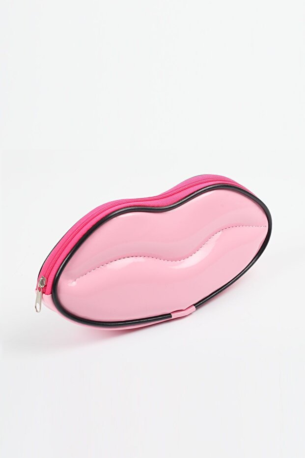 Women's Pink Leather Makeup, Stationery, Pen Holder, Gift, Cosmetic Bag