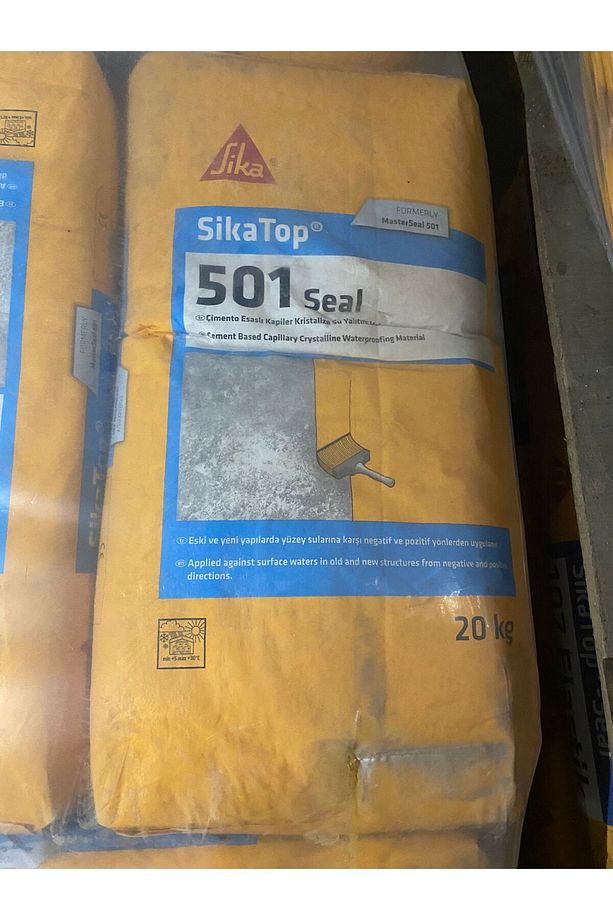 SikaTop-501 Seal (formerly MSeal 501) Çimento Esaslı Kapiler Kristalize Su Yalıtım Malzemesi 20Kg - 1