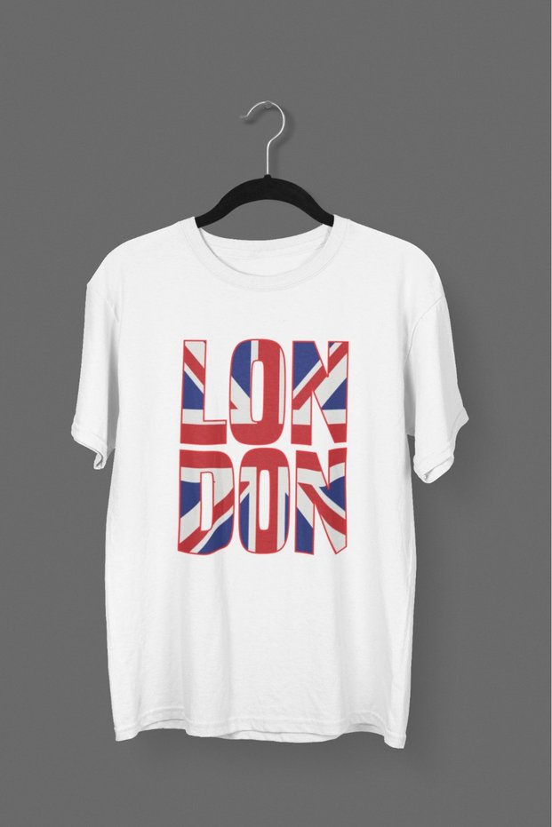 Men/Women -London- Transfer Printed Round Neck Short Sleeve T-Shirt