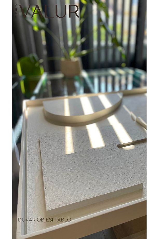 İskandinav Modern Soyut 3d Duvar Objesi Dokulu El Yapımı Minimalist Bohem Tablo - 7