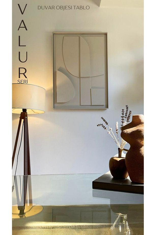İskandinav Modern Soyut 3d Duvar Objesi Dokulu El Yapımı Minimalist Bohem Tablo - 6