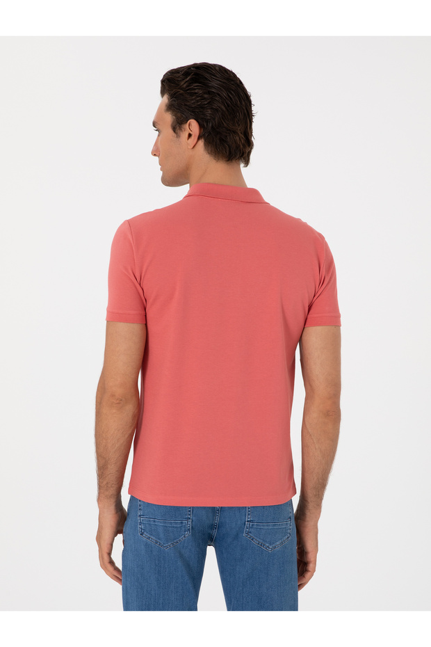 Pembe Slim Fit Basic Tişört 50310014-VR186 - 5