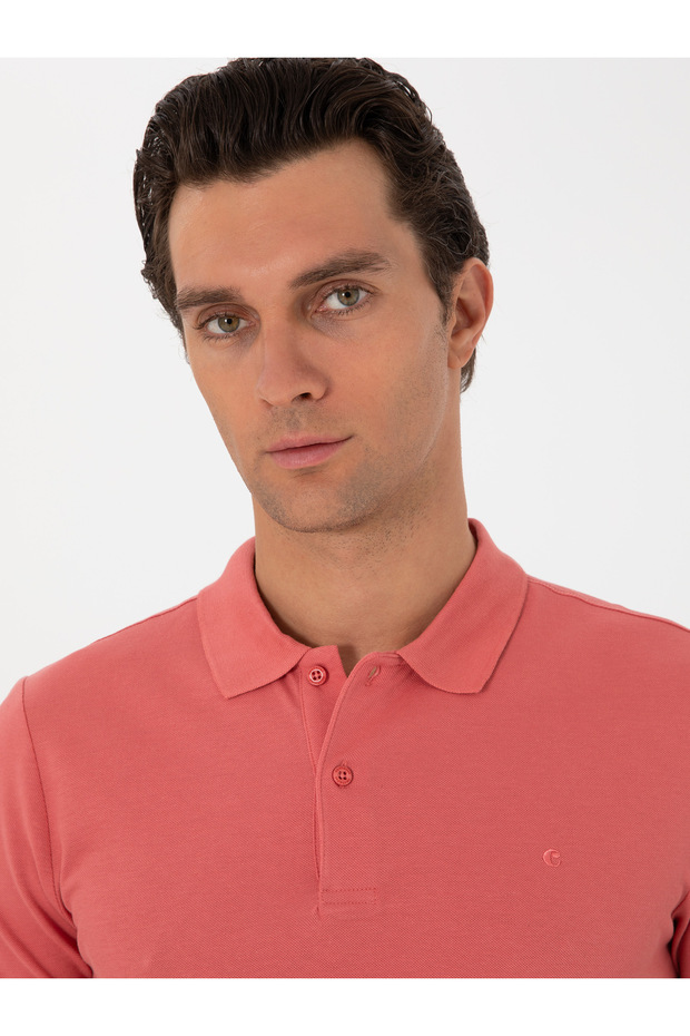 Pembe Slim Fit Basic Tişört 50310014-VR186 - 2