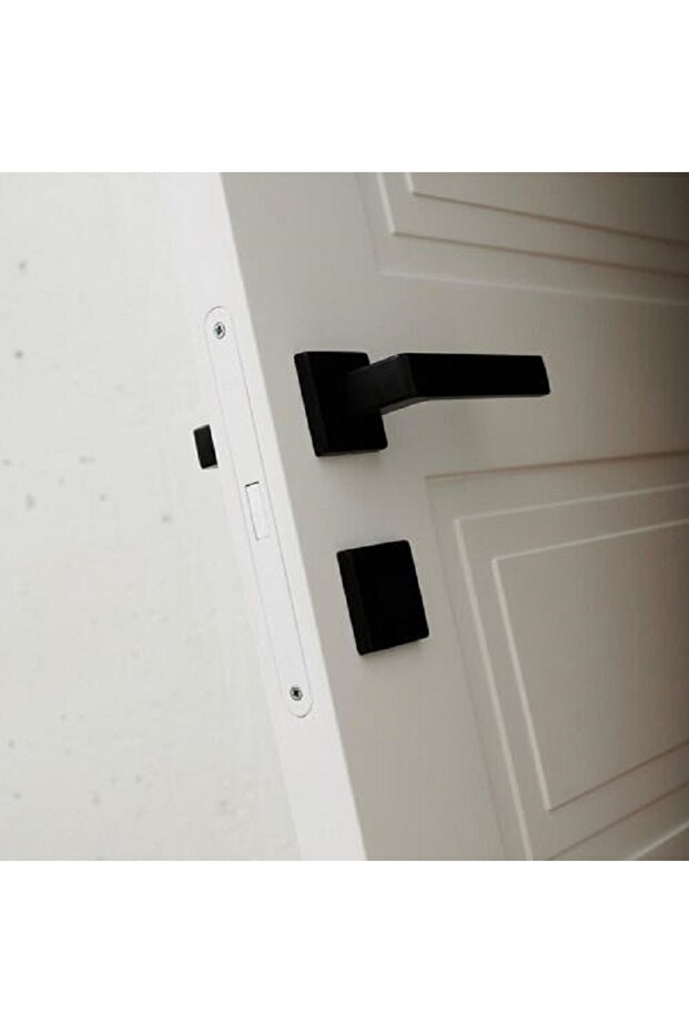 Door Handle, Universal, Rosette, Reversible, Black - 4