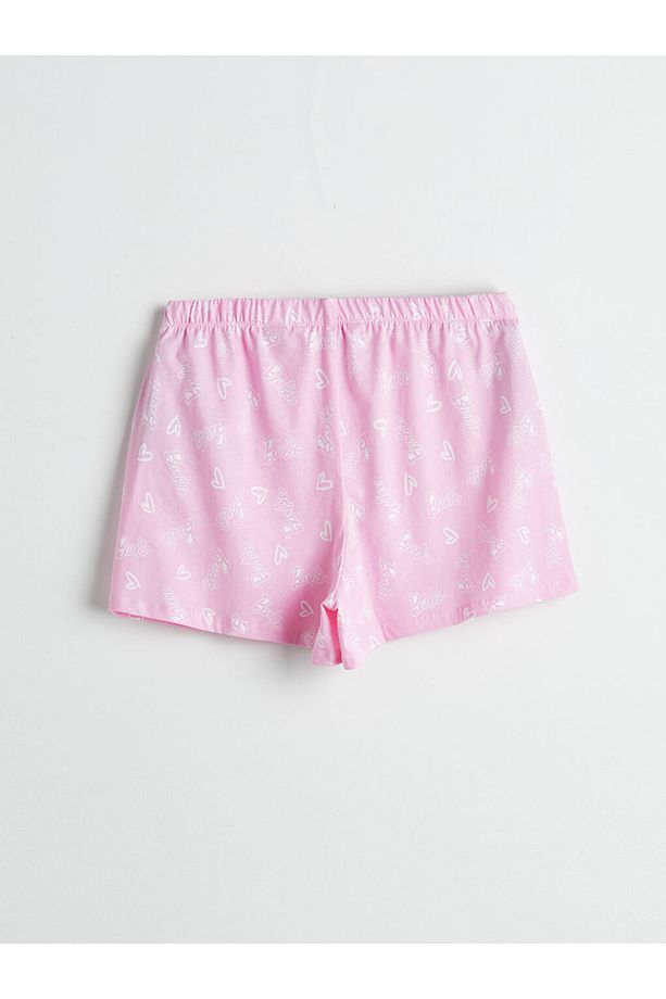 Pembe Baskılı Kadın Şortlu Pijama Takımı - 6
