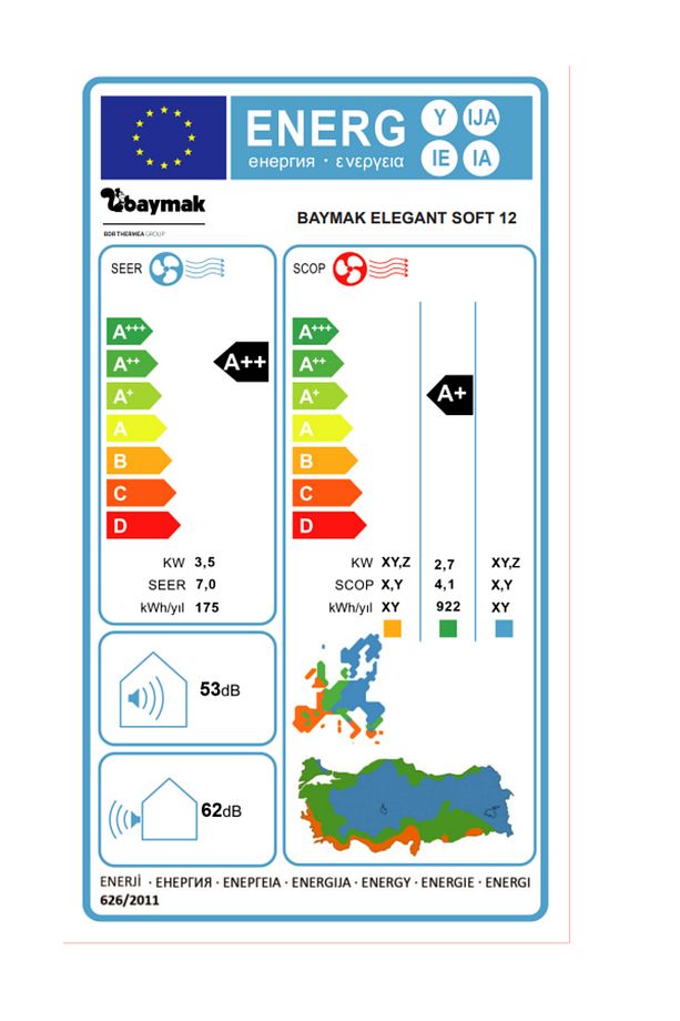 Elegant Soft 12 Split Klima - Yeni 2025 Model - 5 Yıl Garantili - Montaj Dahil - 7