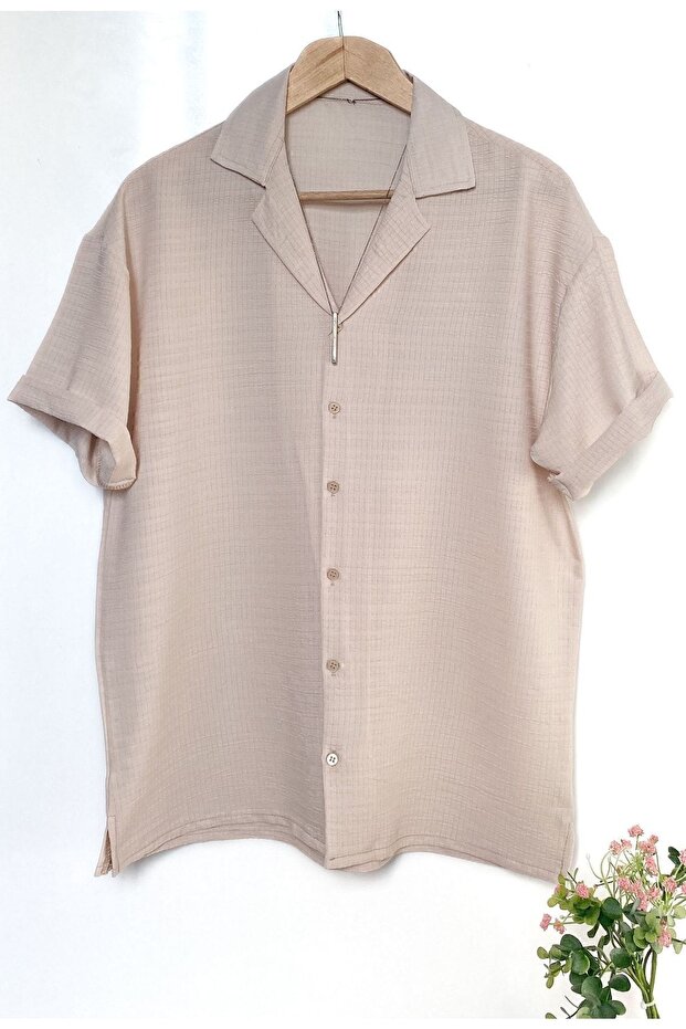 New Season Men's Oversize Cotton Summer Short Sleeve Shirt