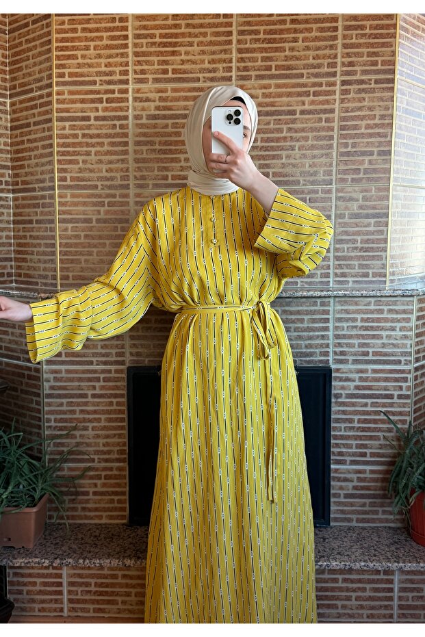 فستان منقوش - 1