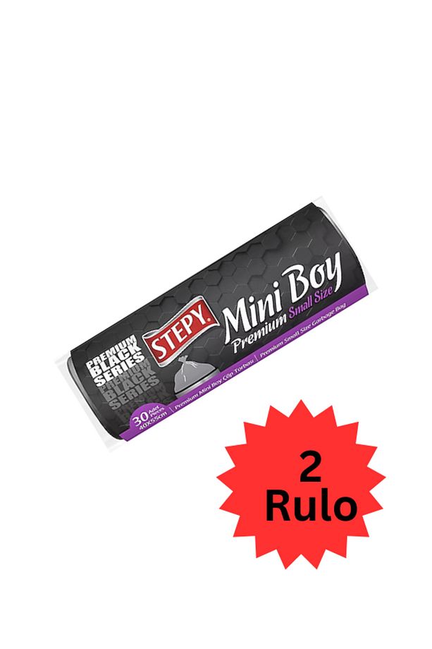 Mini Boy Siyah 30'lu 2 Rulo Çöp Poşeti - 1