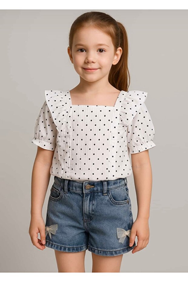Denim Shorts Suit Girl Child