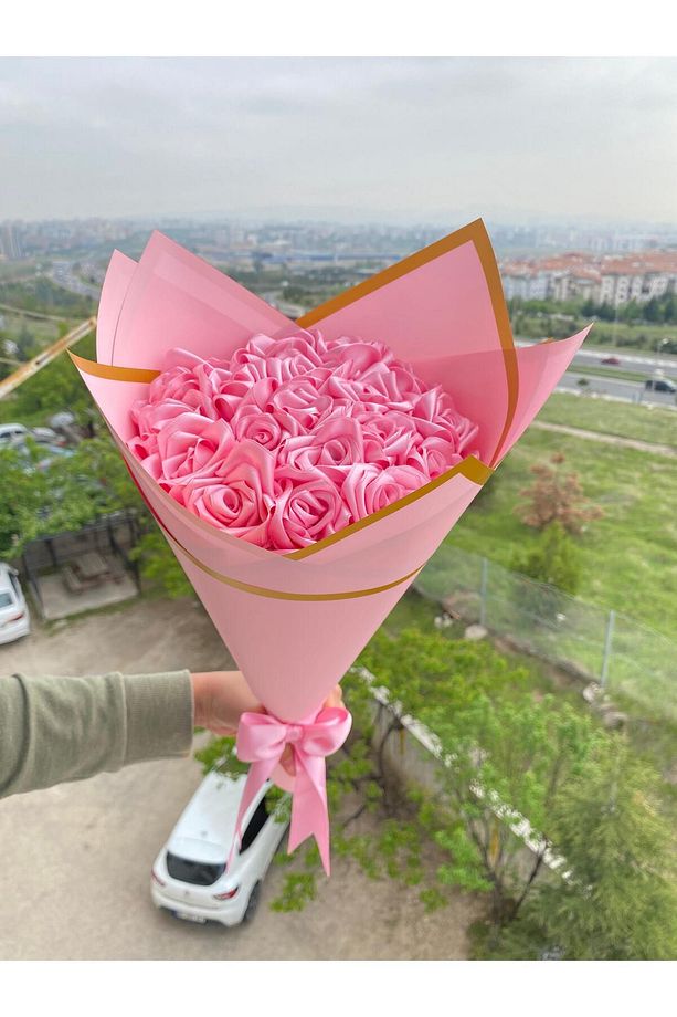 Senden Önce Senden Sonra Çiçek Buketi Solmayan Yapay Gül Buketi Sevgiliye (NOT YAZILIR) 19 Adet - 1