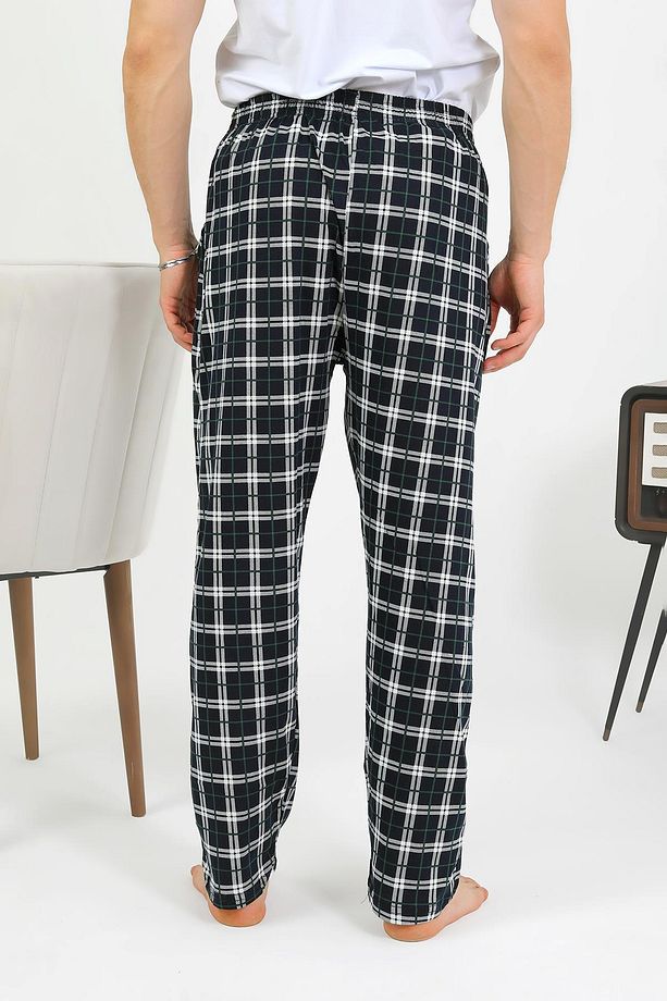 Erkek Pamuk Tek Alt Pijama Lacivert 27562 - 3