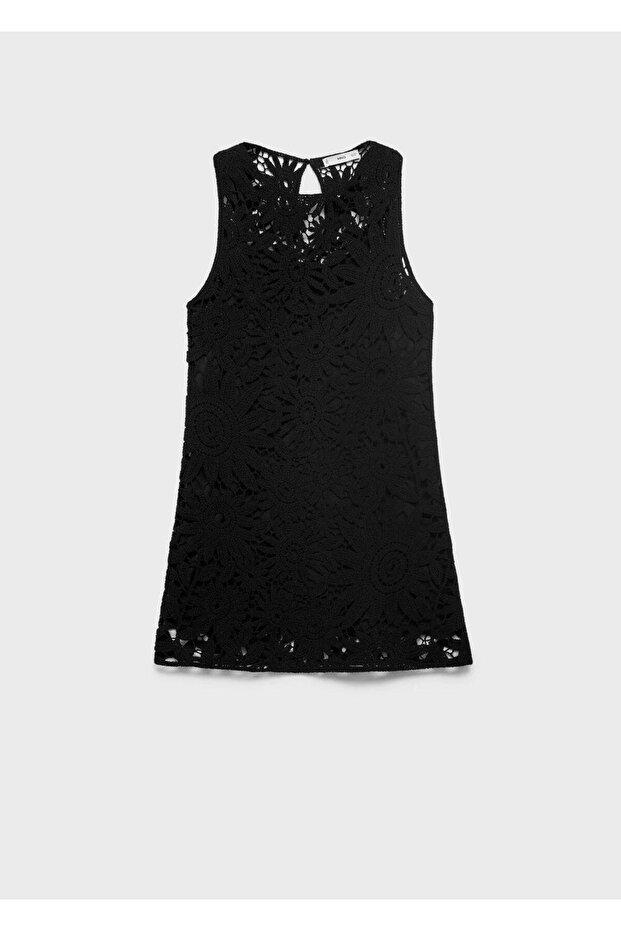 Dantel Kısa Elbise - 3