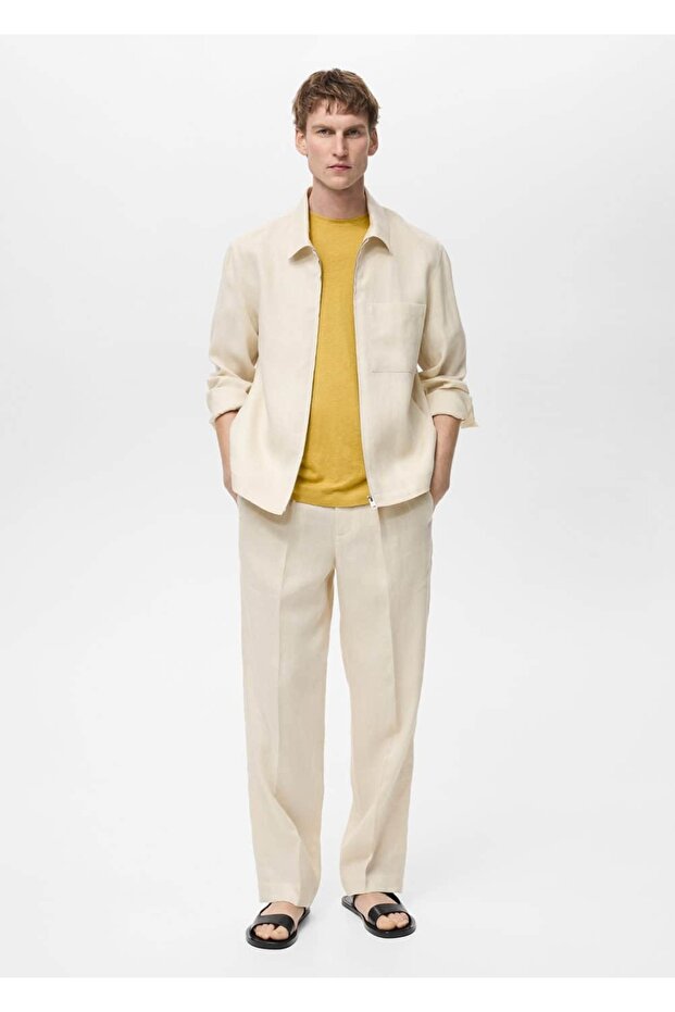 100% Linen Zipper Jacket - 2