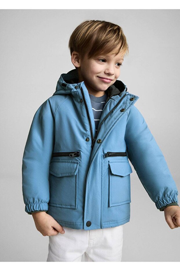 Astarı kapitoneli su geçirmez parka - 1