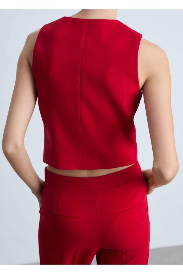 Düğmeli takım yelek - 4