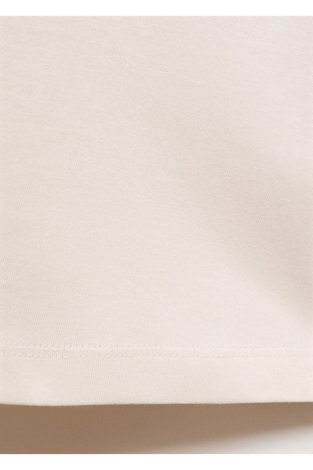 Askılı pamuklu düz tasarım gecelik - 8