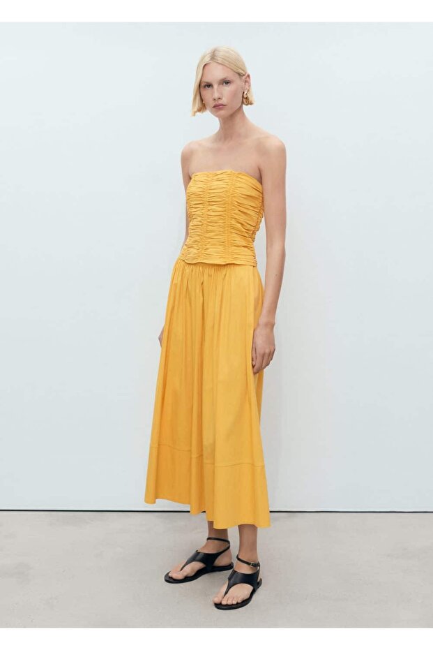 Dantelli straplez bluz - 2