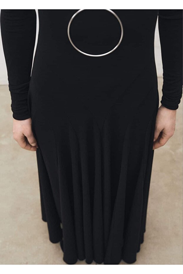 Kloş ponte elbise - 1