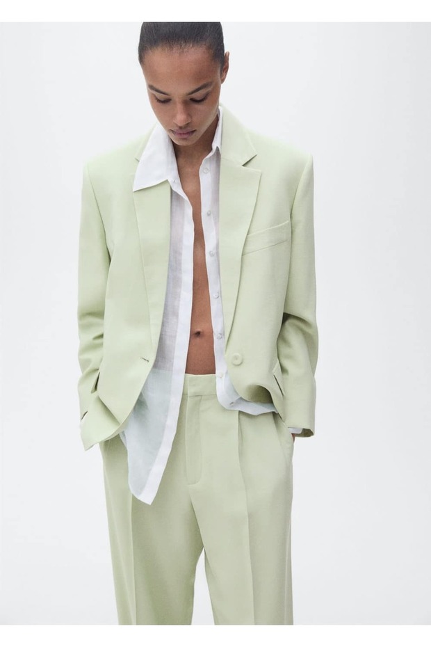 Gerade geschnittene Stoffhose - 5