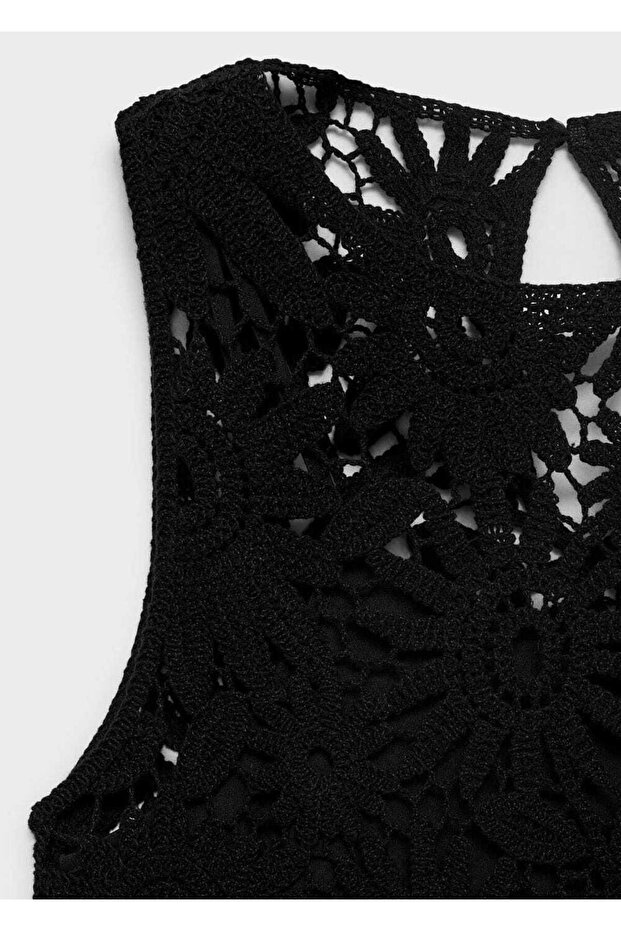 Dantel Kısa Elbise - 5