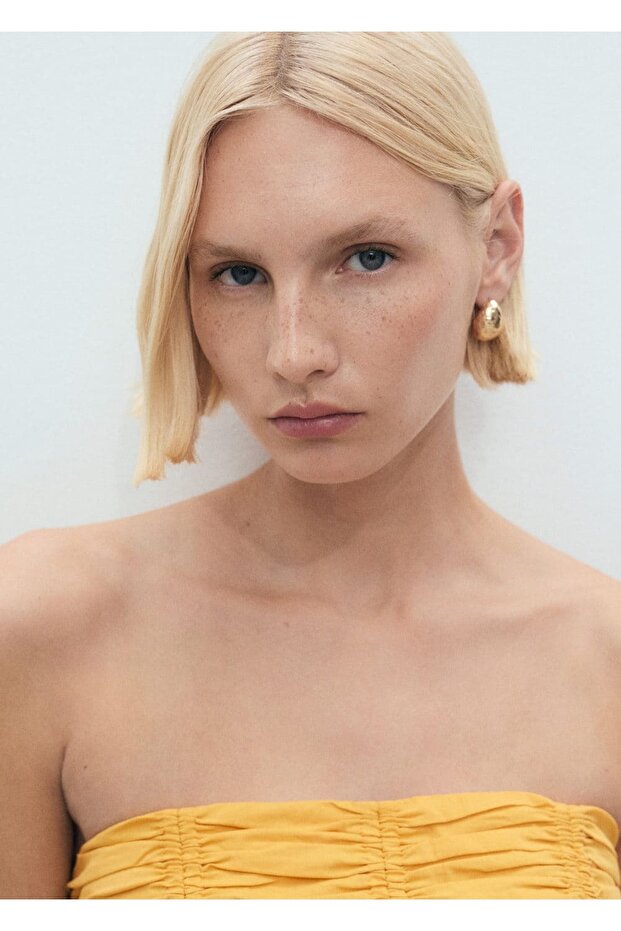 Dantelli straplez bluz - 8