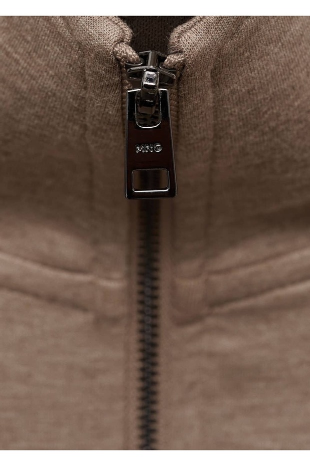 Regular kesim fermuarlı yaka sweatshirt - 8