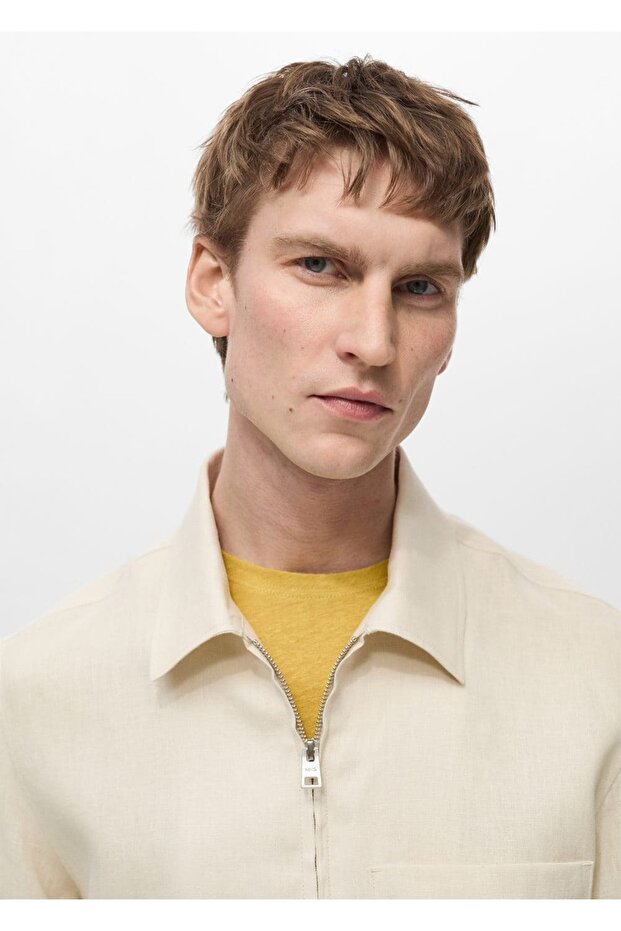100% Linen Zipper Jacket - 8