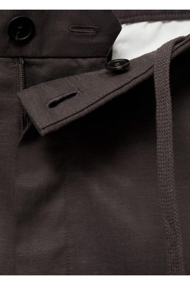 Slim fit akışkan bermuda şort - 7