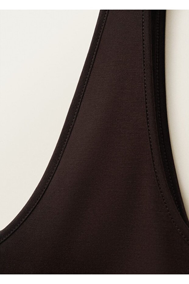 Düşük yakalı lyocell bluz - 8