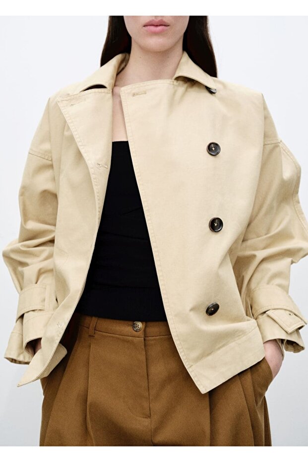 Pamuklu oversize parka - 1