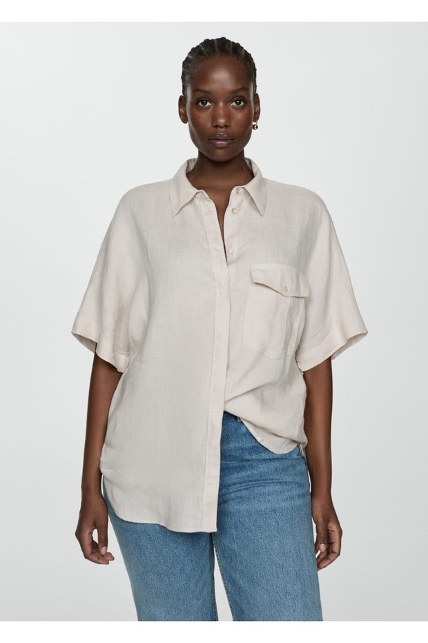 Cepli keten gömlek - 8