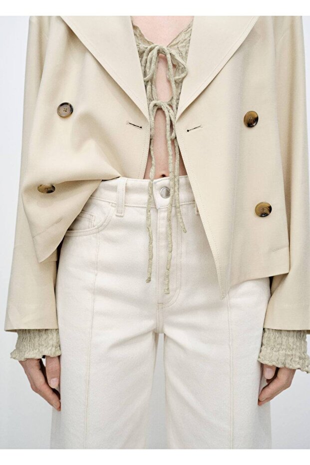 Wideleg crop dikişli jean - 8