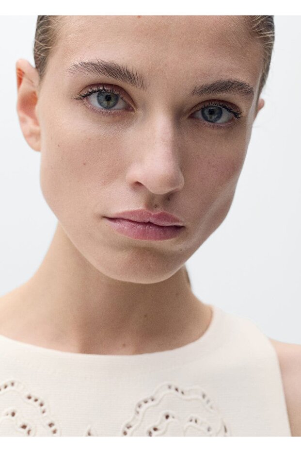 Ajur detaylı örgü elbise - 7