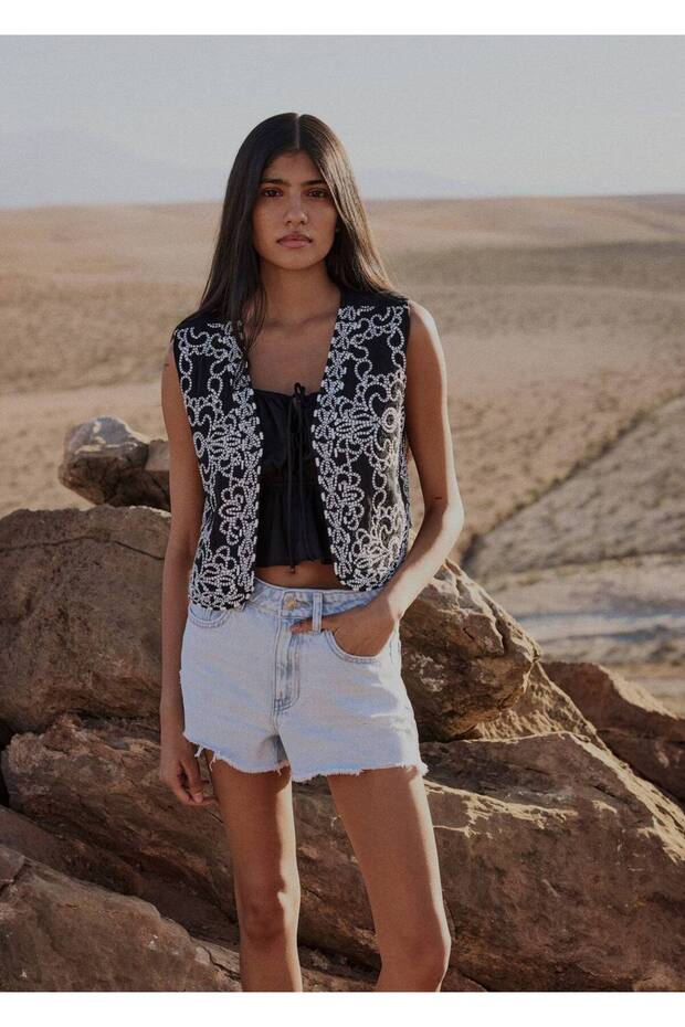 İşlemeli yelek - 7