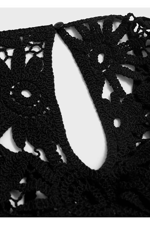 Dantel Kısa Elbise - 7