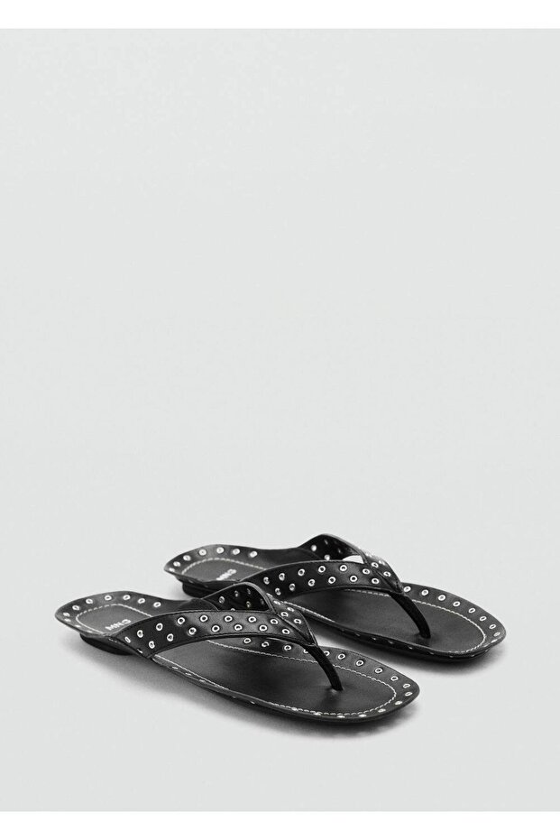 Die cut deri sandalet - 1