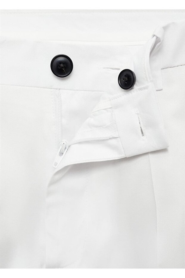 Regular kesim kalıplı pamuklu pantolon - 6