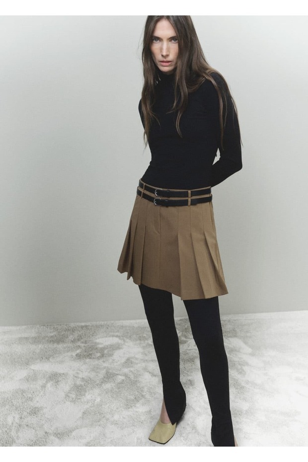 Kombine triko kısa elbise - 8