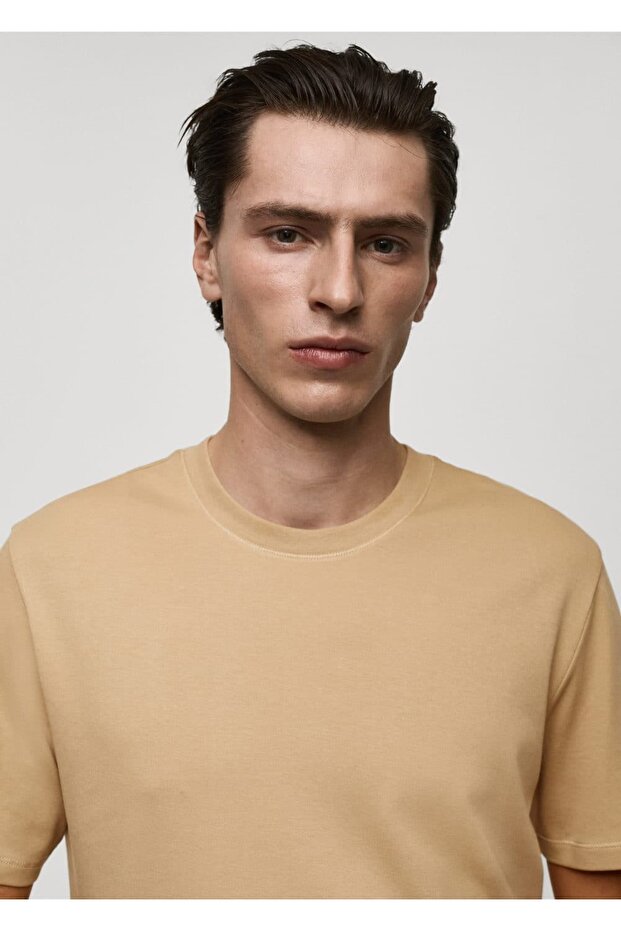 Regular kesim %100 pamuklu tişört - 7