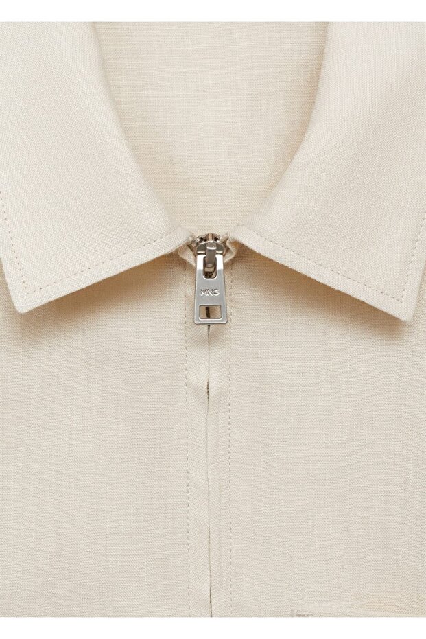 100% Linen Zipper Jacket - 7