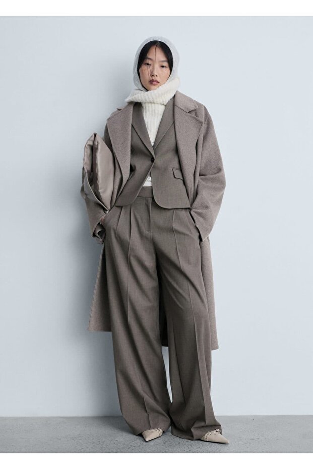 Wideleg kumaş pantolon - 2