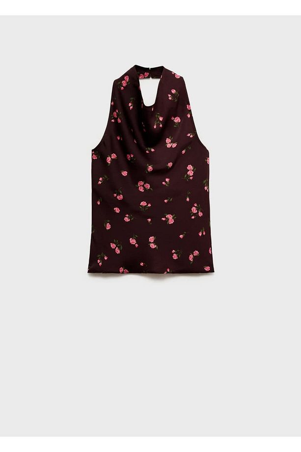 Çiçekli Drape Bluz - 3